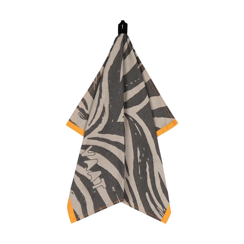 Theedoek - I love zebra 50x70cm - Black/Sand