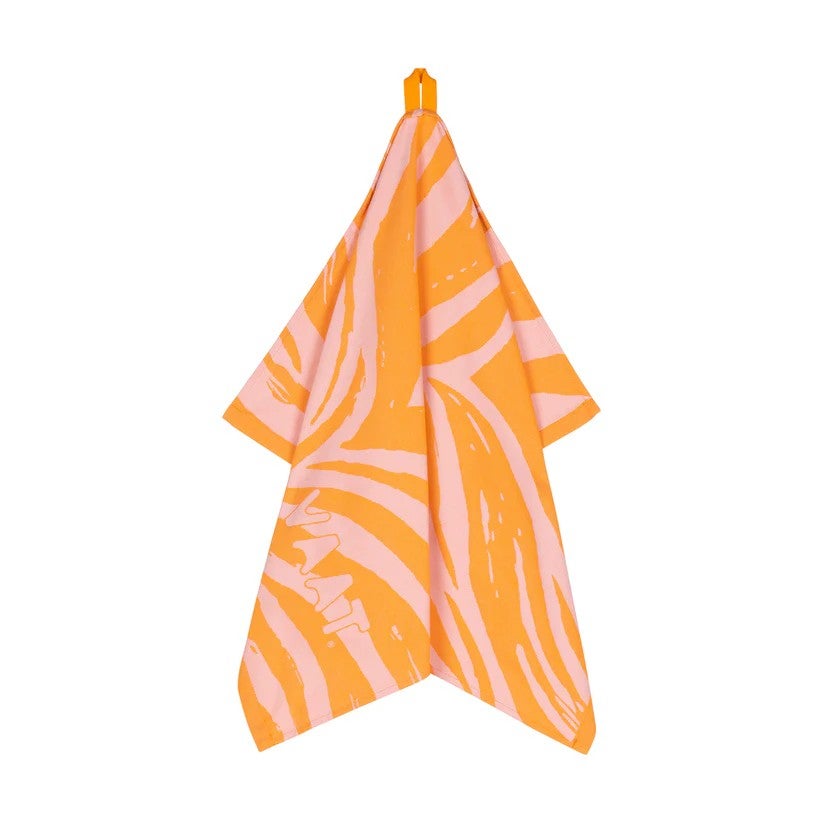 Theedoek - I love zebra - Pink/Orange