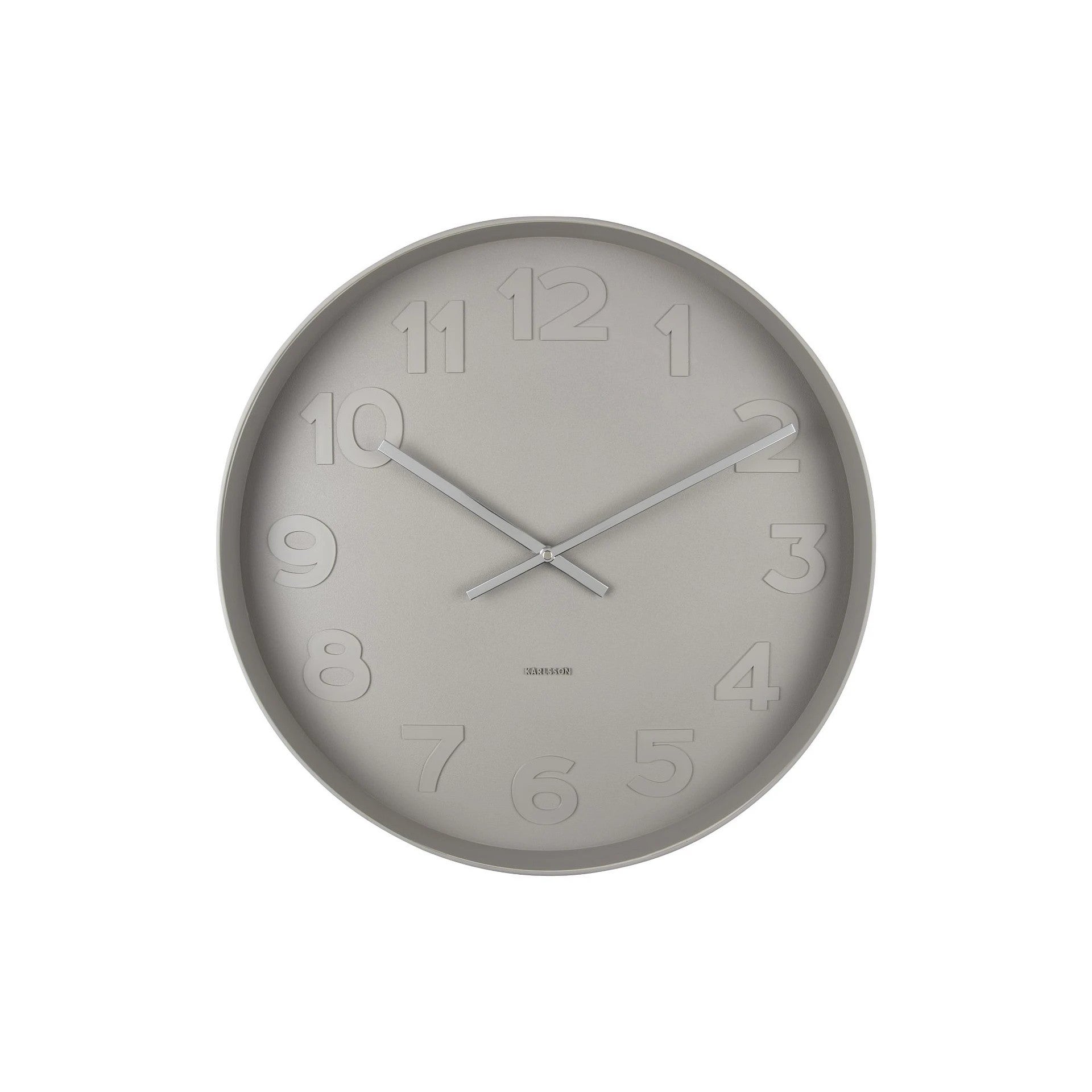 Wandklok - Mr. Grey Numbers L - Grijs 