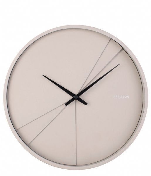Wandklok - Layered Lines - ⌀ 30cm - Warm Grijs