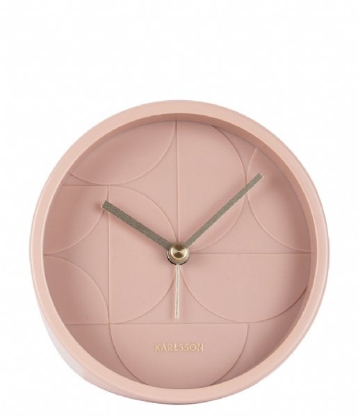Wekker - Echelon Circular 11cm - Faded Pink 