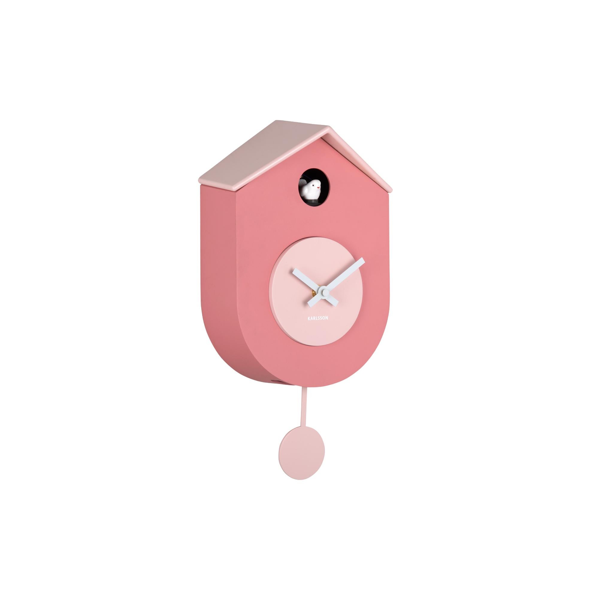 Wandklok - Grato Cuckoo - Lichtroze