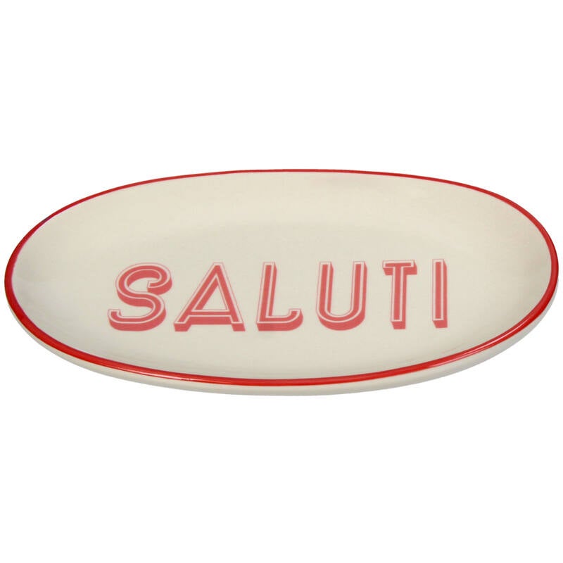 Bord - Ovaal Saluti 21x12,5x2,5cm - Wit