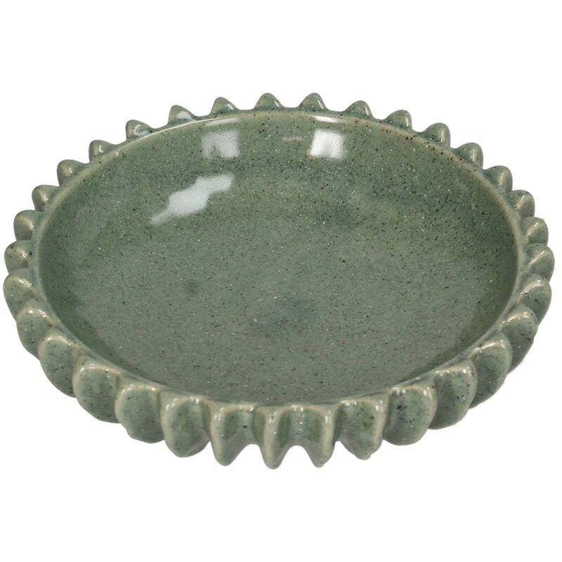 Kom - Stoneware 20x20x5,5cm - Groen