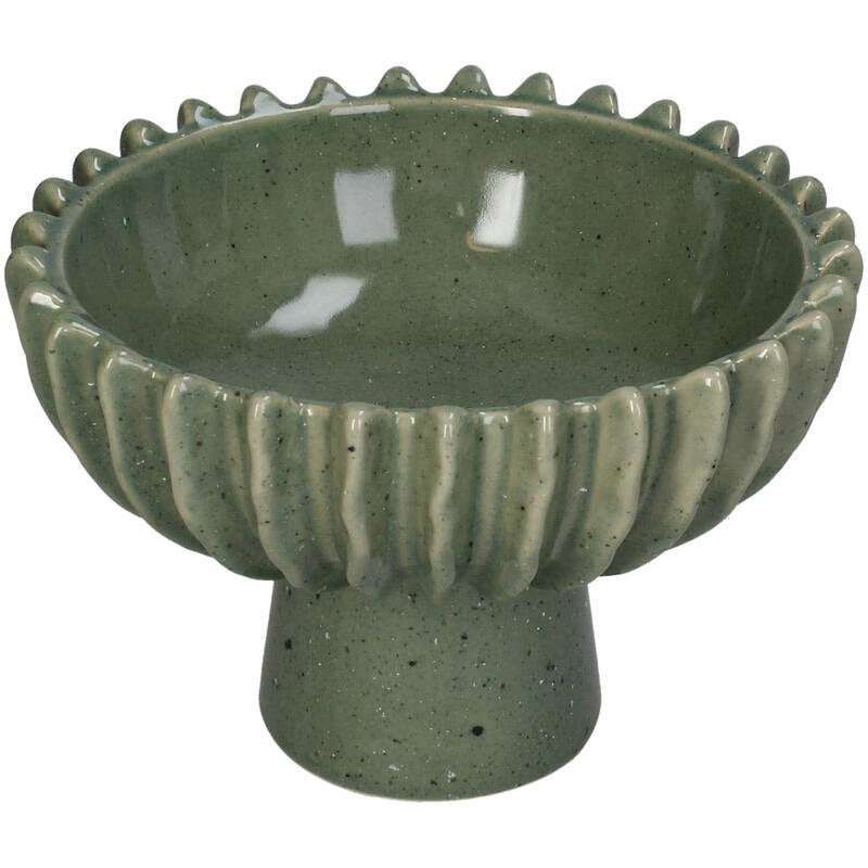 Kom - Stoneware 20,5x20,5x14cm - Groen