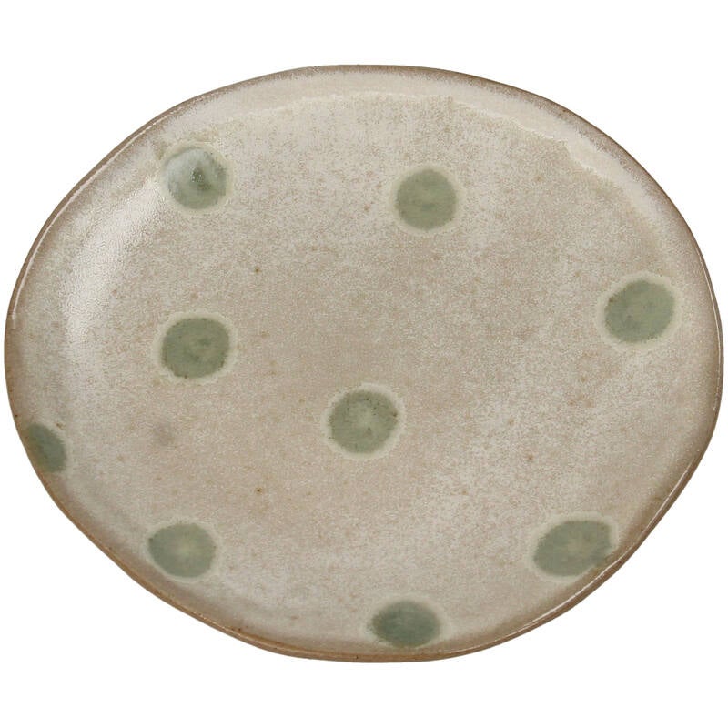 Bord - Stippen 13x13x1cm - Groen