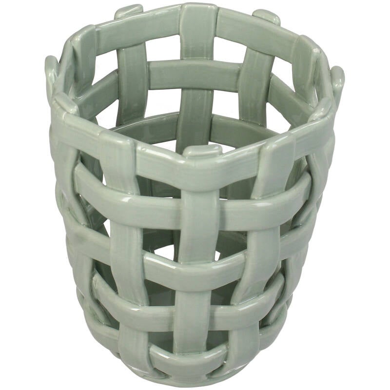 Mandje - Jar Dolomite 12,5x12,5x14cm - Green