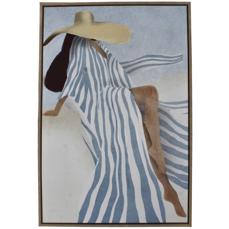 Wandpaneel - Wall Frame Lady Canvas 60x4,3x90cm - Blue 