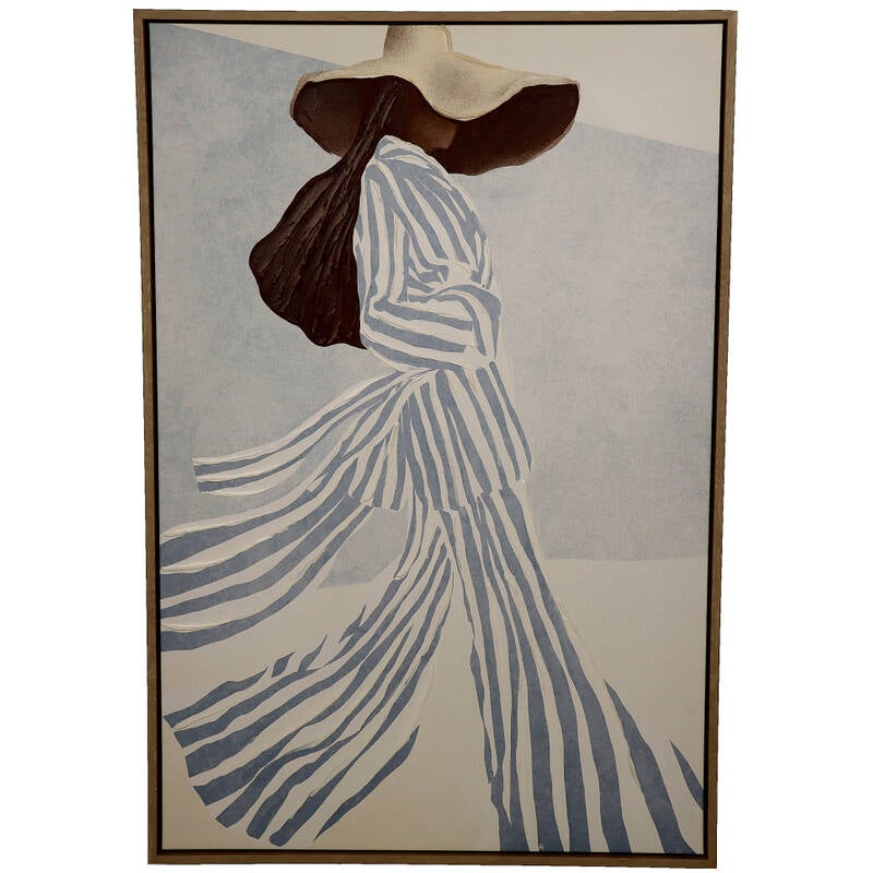 Wandpaneel - Wall Frame Lady Canvas 60x4,3x90cm - Blue