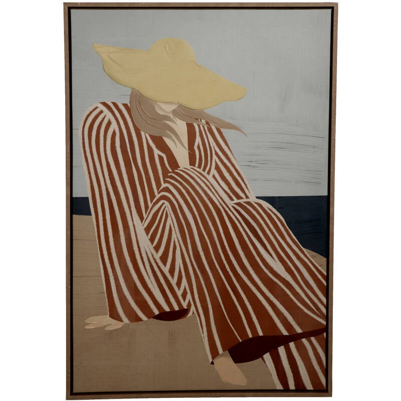Wandpaneel - Wall Frame Lady Canvas 60x4,3x90cm - Camel 