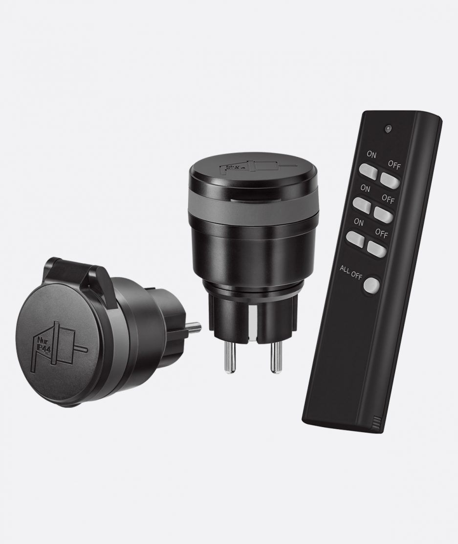 Stekkerschakelaarset buiten - 3500-Watt AGC2-3500R - Zwart