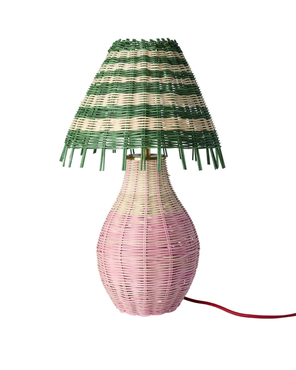 Tafellamp - Groot Natuurlijk Rotan - Roze