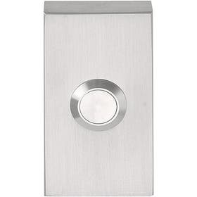 SQUARE LSQ65 massieve beldrukker mat roestvast staal, met roestvast stalen drukkertje