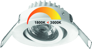 Inbouwspot wit - 500lm 6W - Dim to warm