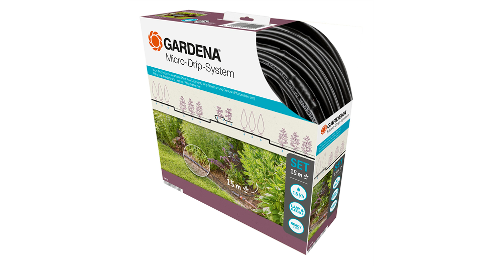 Micro-Drip Bewatering Set - Gewassen/Plantenrijen (15M)
