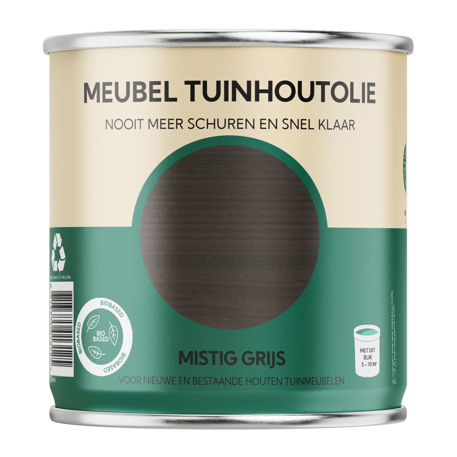 Tuinmeubelolie - Mistig Grijs - 750 ML.