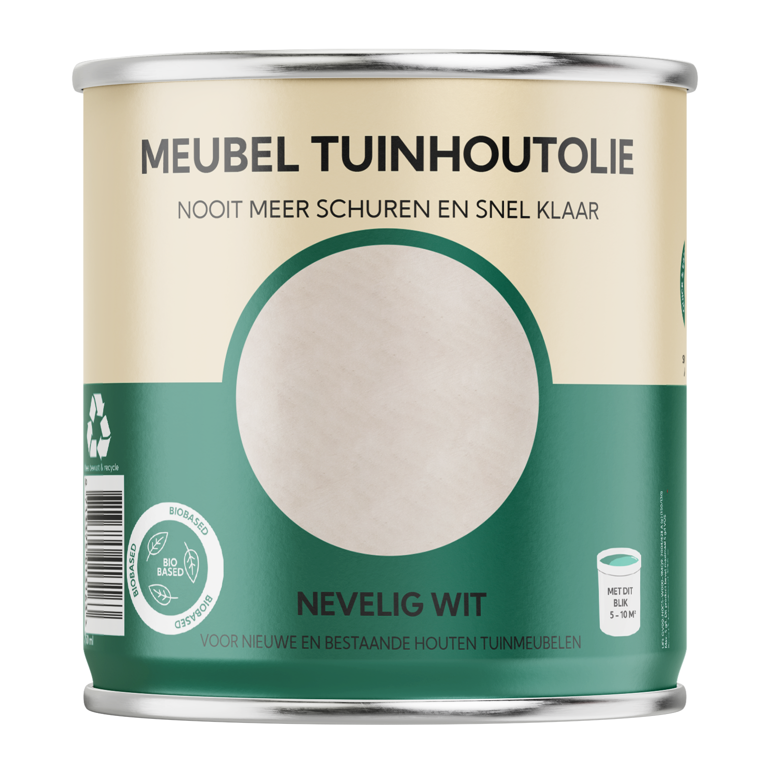Tuinmeubelolie - Nevelig Wit - 750 ml.