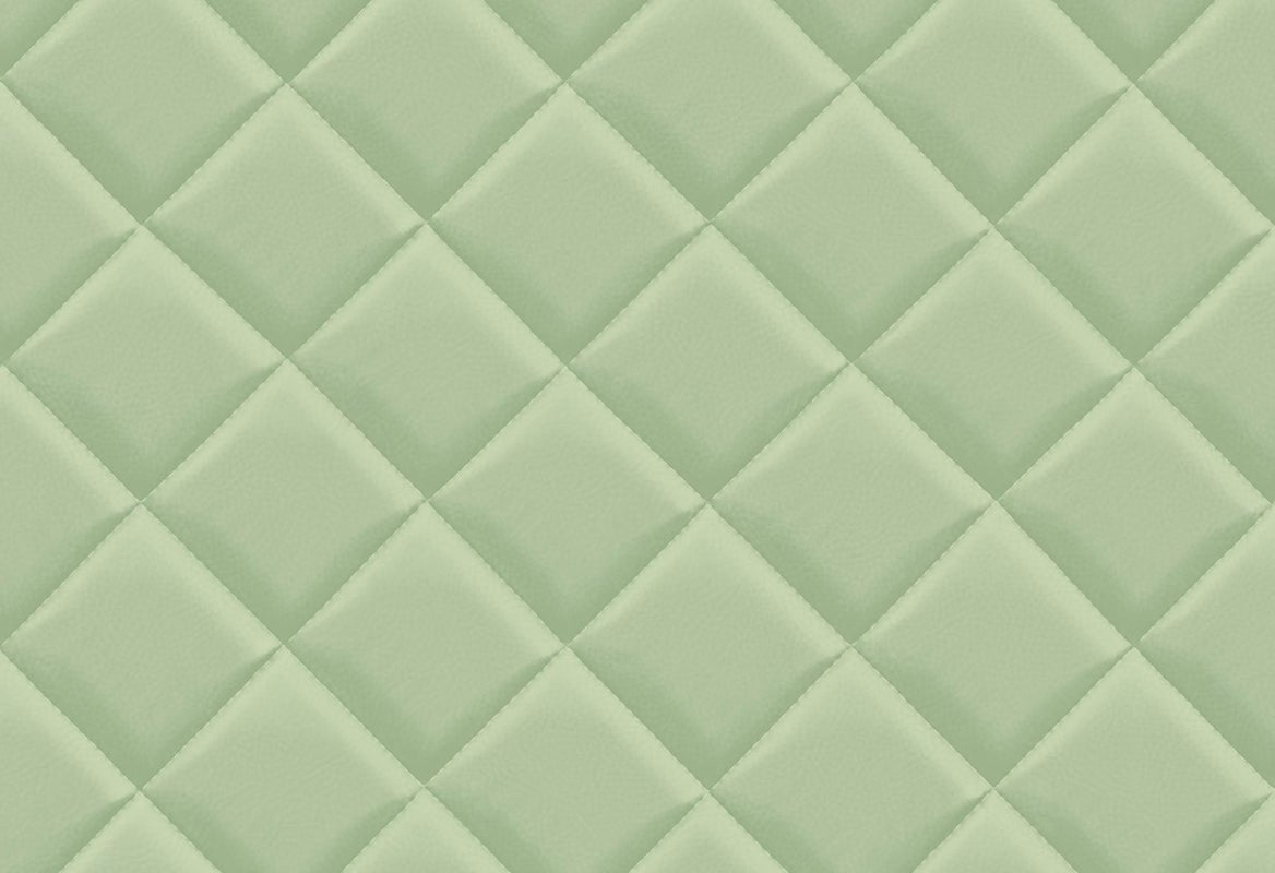 Vliesbehang - Milano Capiton Groen - 10,05 m lang x 53 cm breed