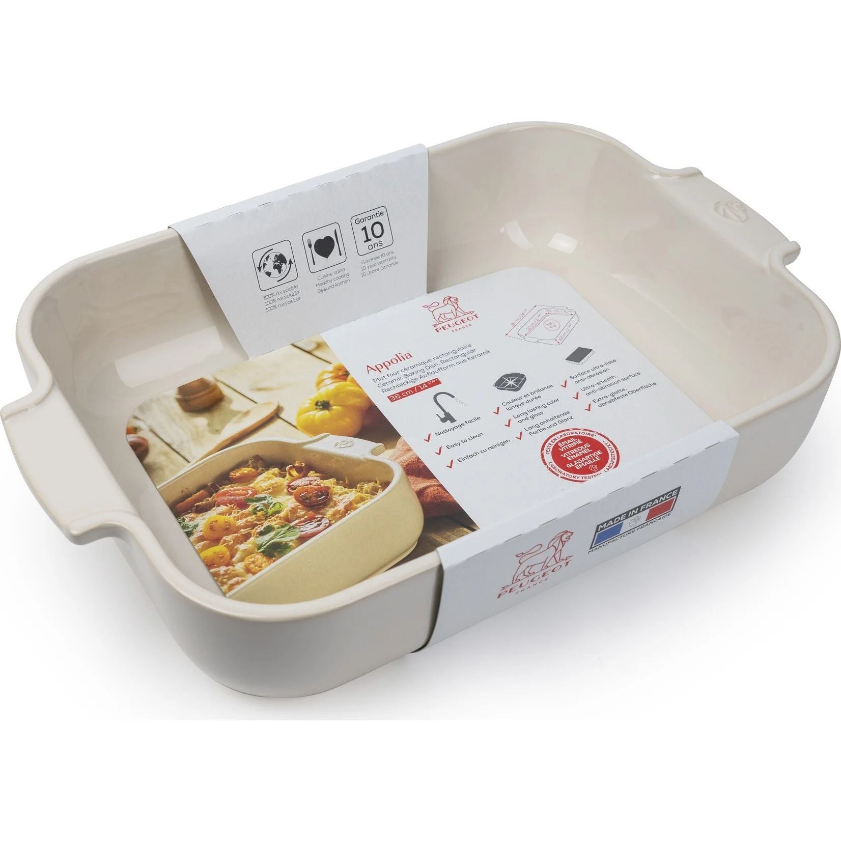 Ovenschaal - Rechthoek - 36cm - Ecru