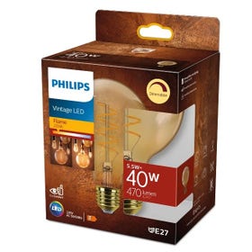 Ledlamp - Filament G95 E27 5,5W - Amberkleurig