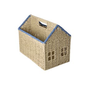 Opbergmand - Huis Boekenopslag - Blauw