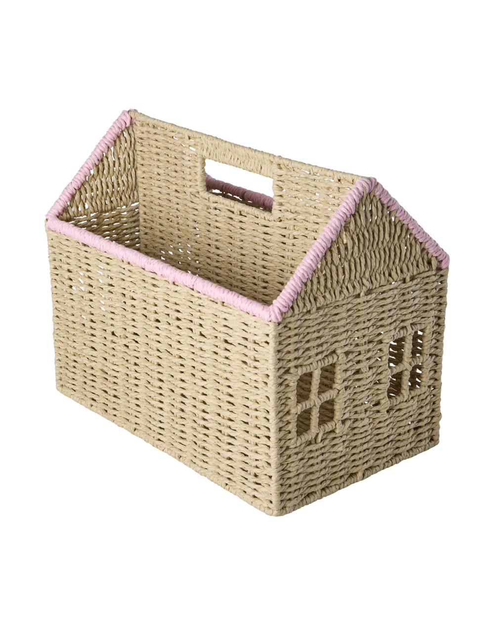 Opbergmand - Huis Boekenopslag - Roze