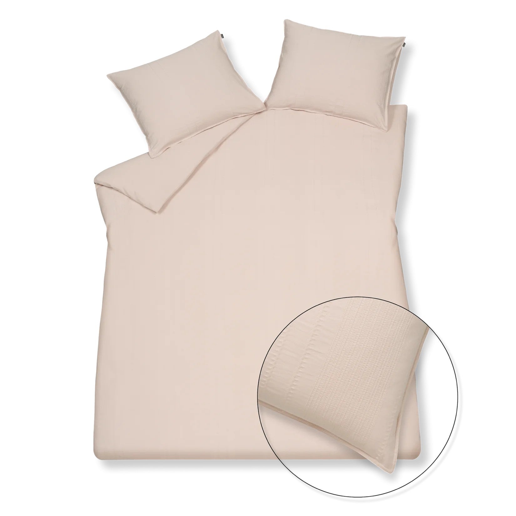 Dekbedovertrek - PURE 24 SEERZUCK Lits-jumeaux 240x200/220 cm - Pale pink