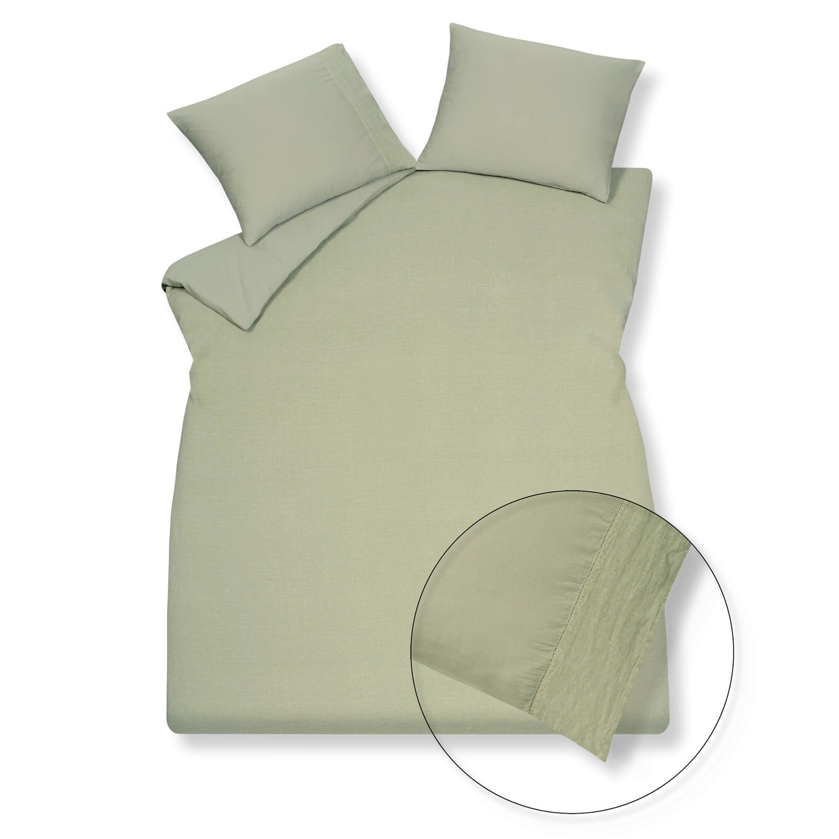 Kussensloop - PURE 07 YD W.BAND 60x70 - Light olive 