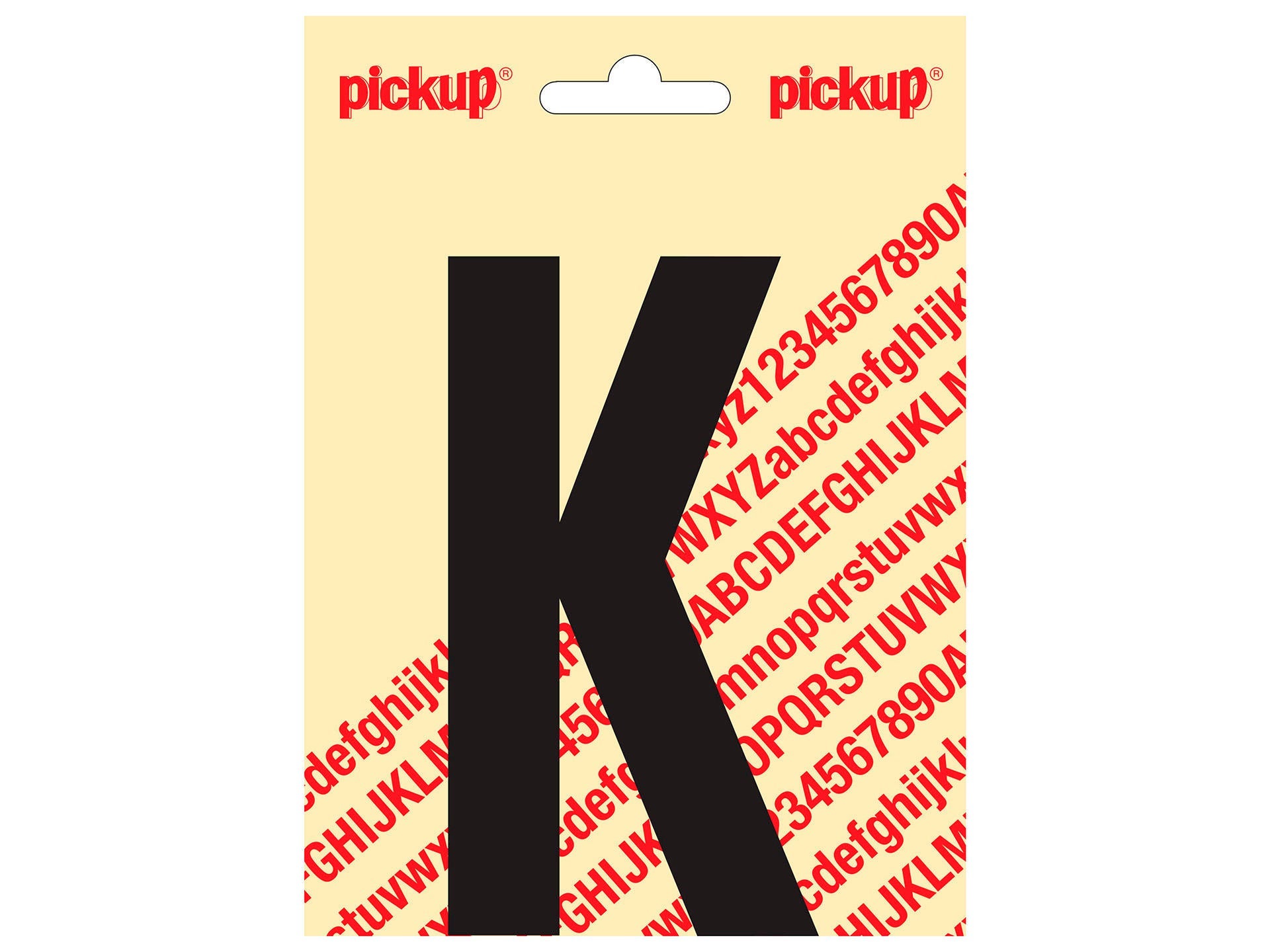 Pickup nobel plakletter zwart/mat 60 mm k