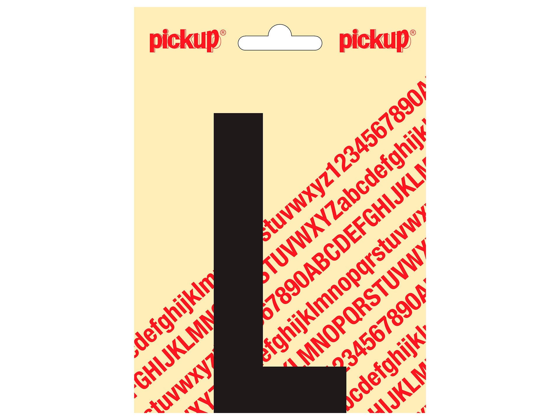 Pickup nobel plakletter zwart/mat 60 mm l