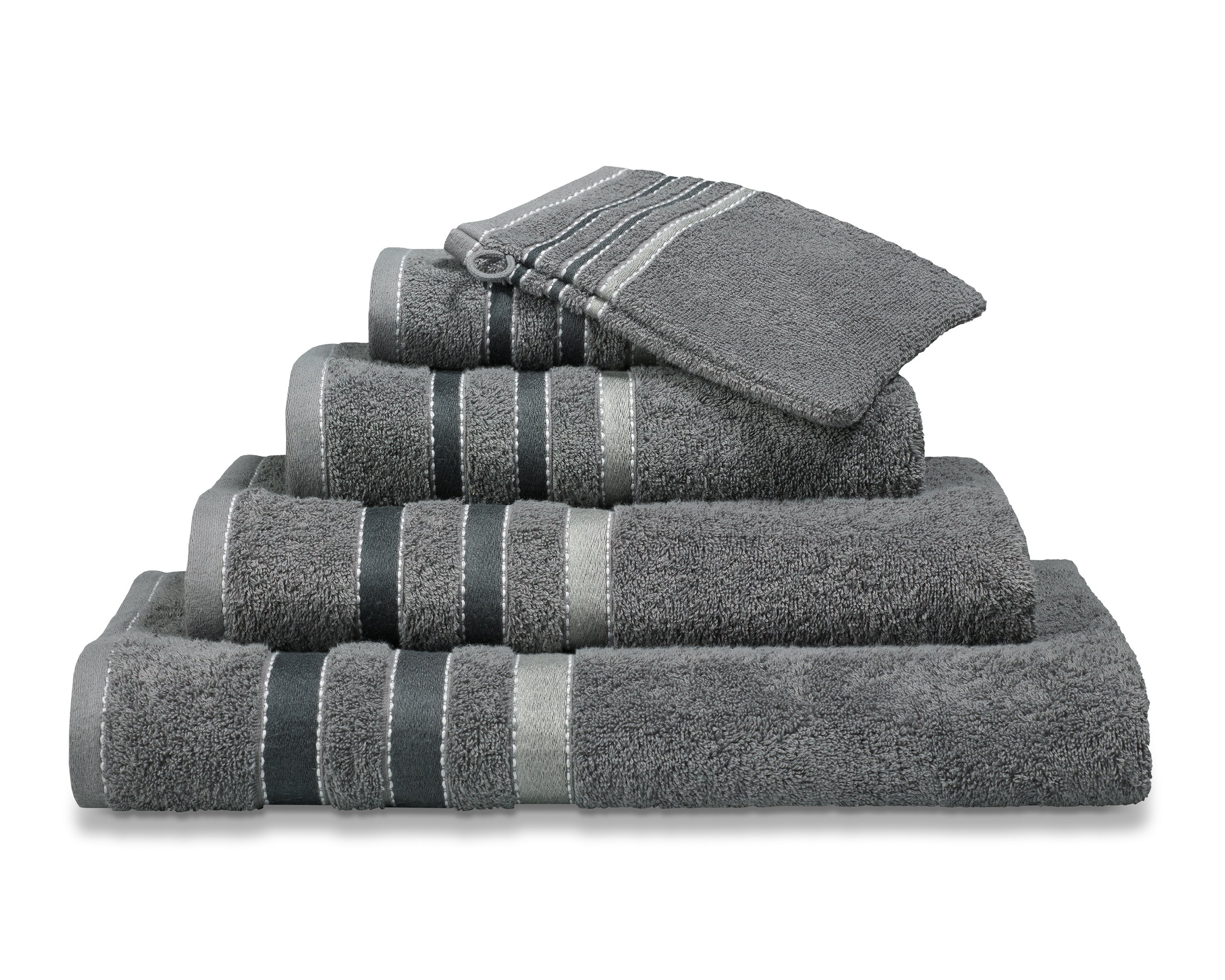 Gastendoekje Prestige lines 40x60 cm - mole grey