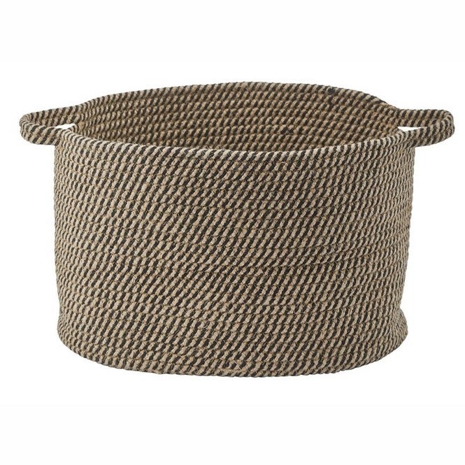 Opbergmand - Rena medium - Linnen/zwart