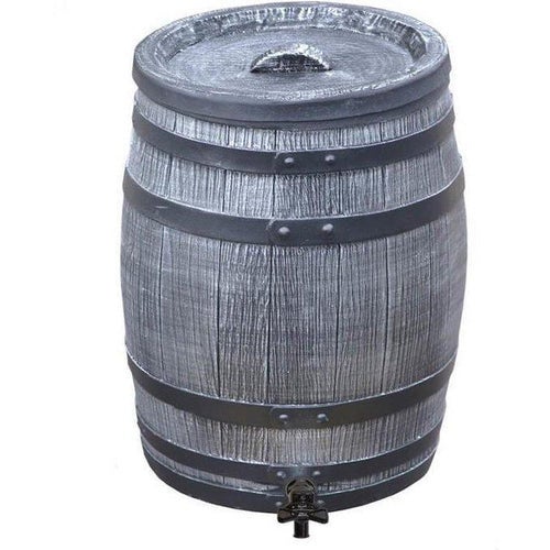 Regenton - Houtlook kunststof 50L - Grijs 