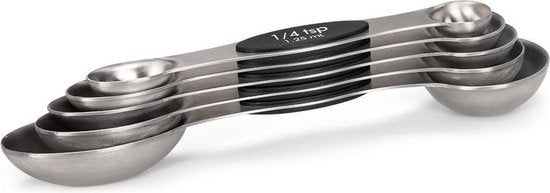 Set magnetische maatlepels RVS 5 dlg.