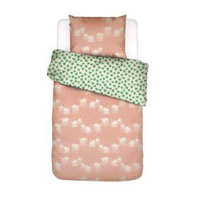 Dekbedovertrek - Swan lake 1-persoons 140x220 cm GOTS - Misty rose