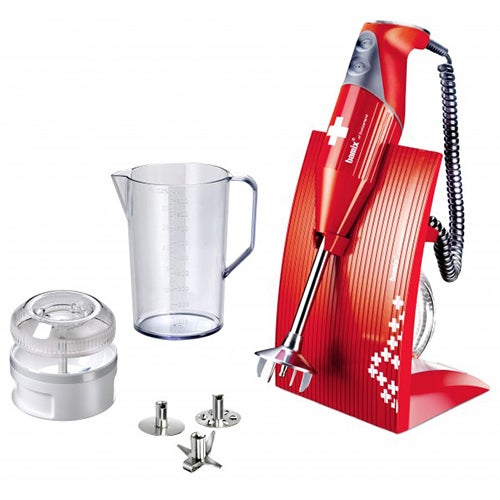 Staafmixer - Bamix Swiss Line set M200 - Rood
