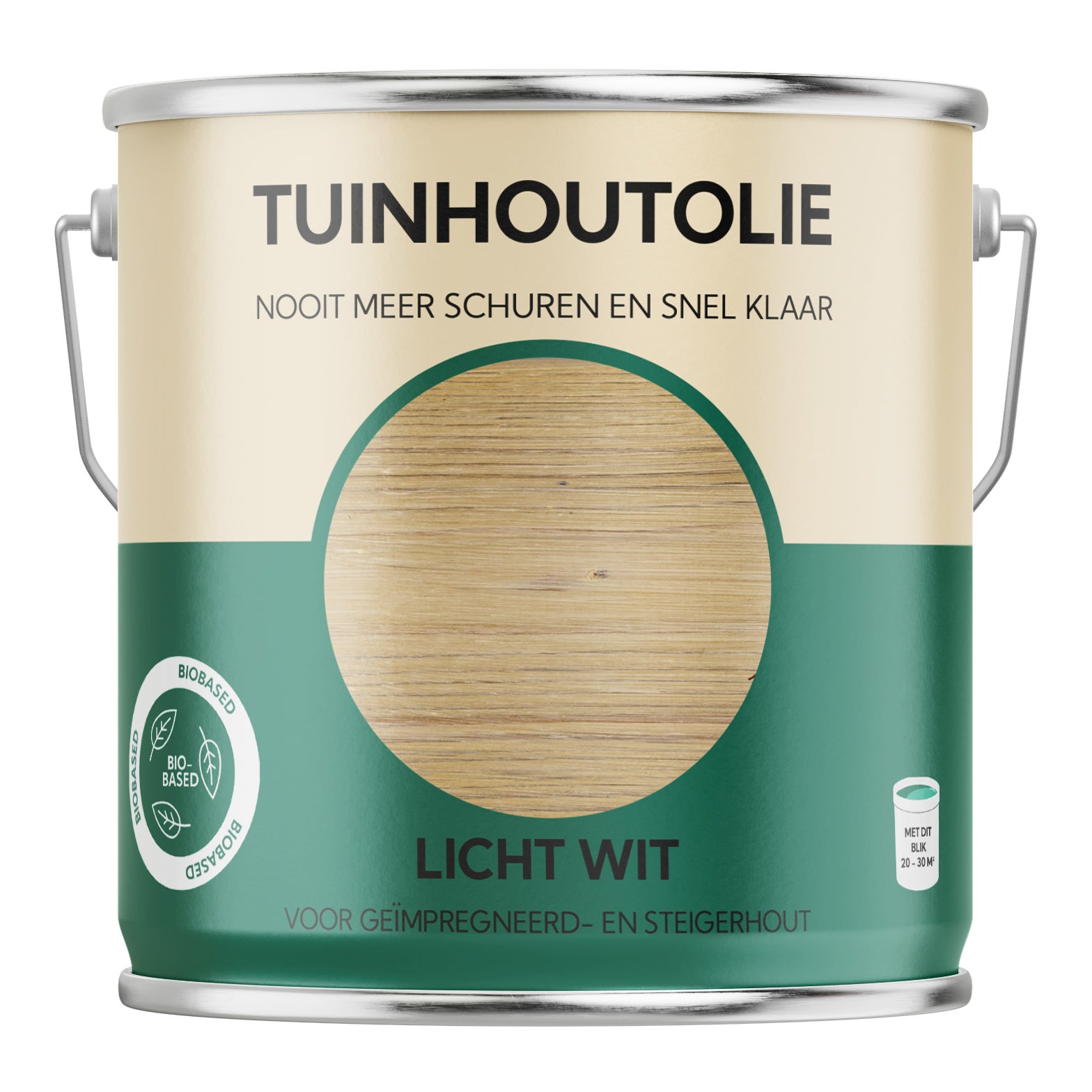 Tuinhoutolie - Licht Wit - 2500 ml.