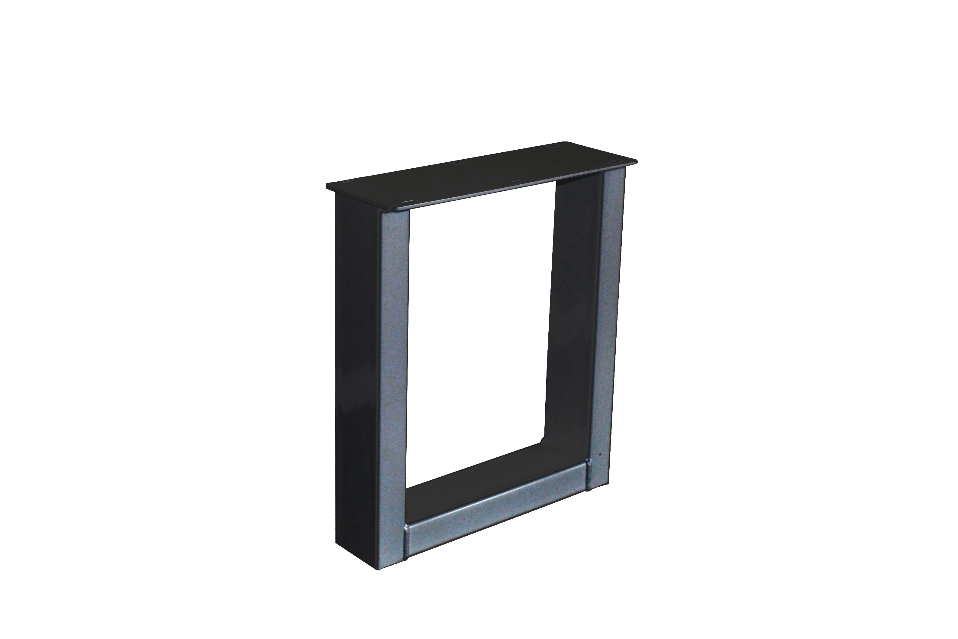 Metaal onderstel - U-mini) 40x80 - Zwart (set á 2 stuks)