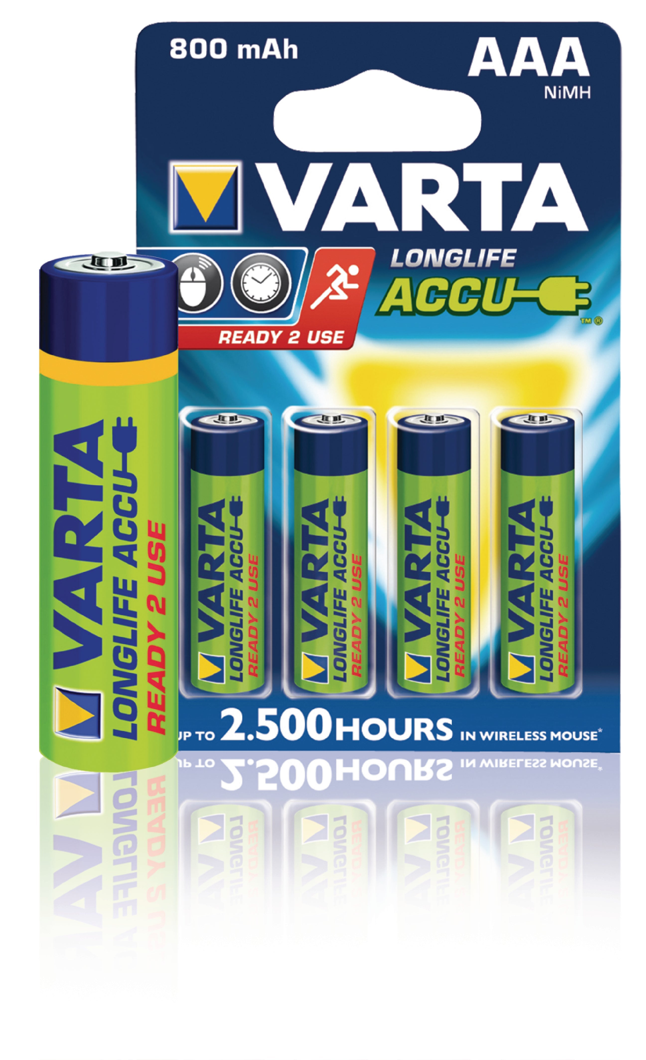 Varta ready to use batterij oplaadbaar aaa 4 stuks