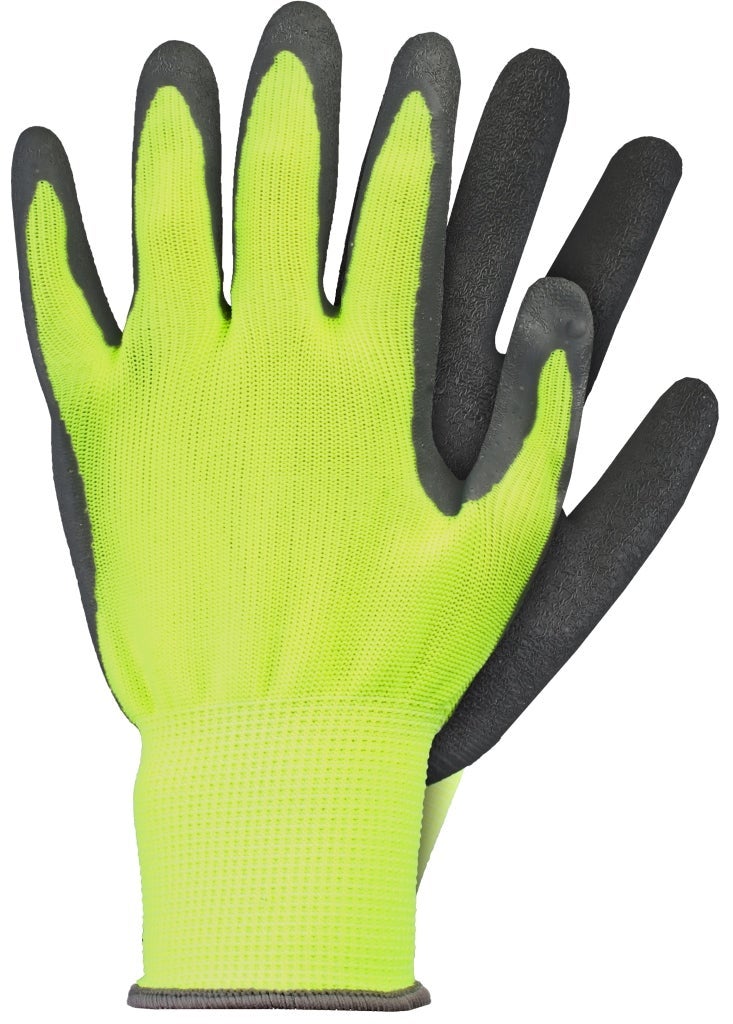 Werkhandschoenen latex geel medium