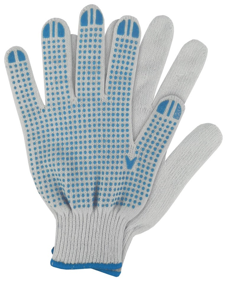 Werkhandschoenen katoen blauw medium