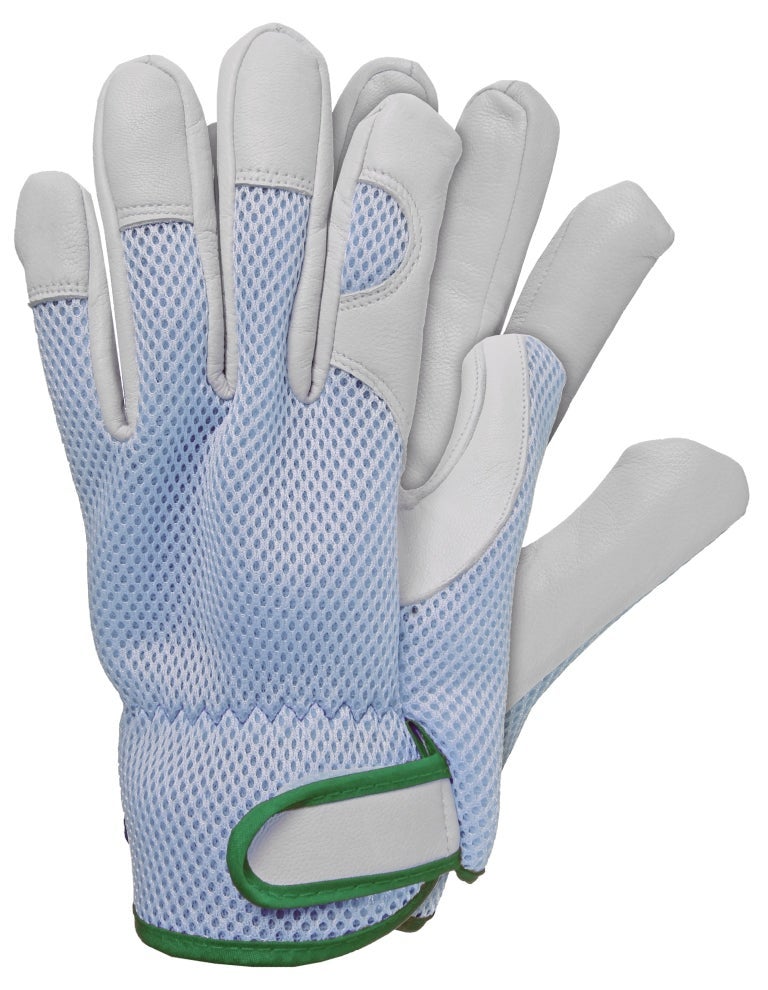 Werkhandschoenen geitenleer blauw large