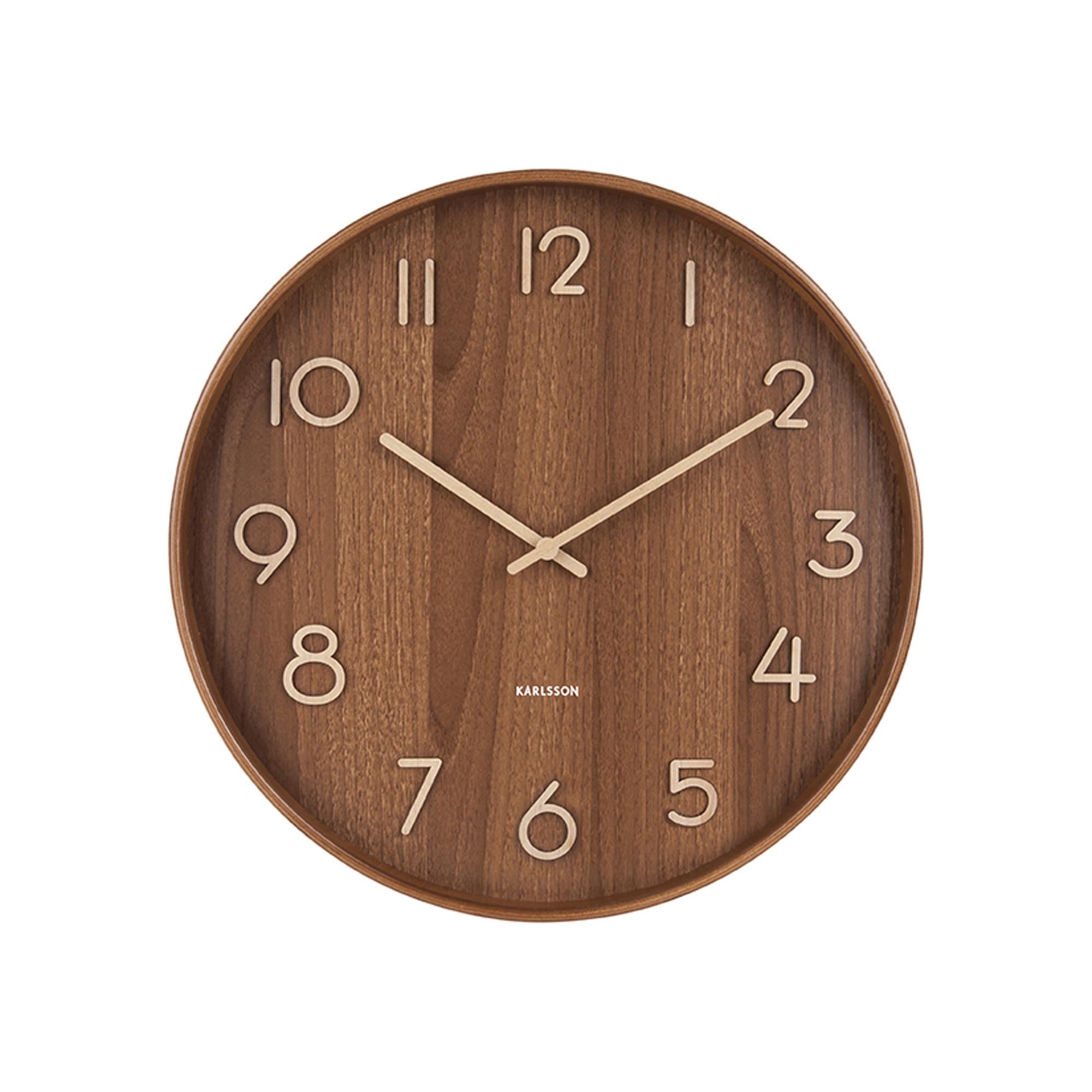 Wandklok - Pure Ø60cm - Donkerbruin