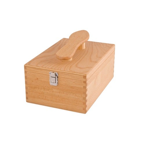 Schoenpoets box - Met handvat - Hout