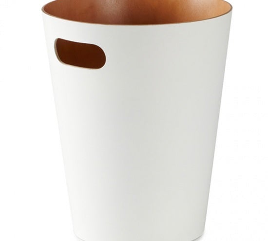 Prullenbak WOODROW CAN 2G WHT/NAT