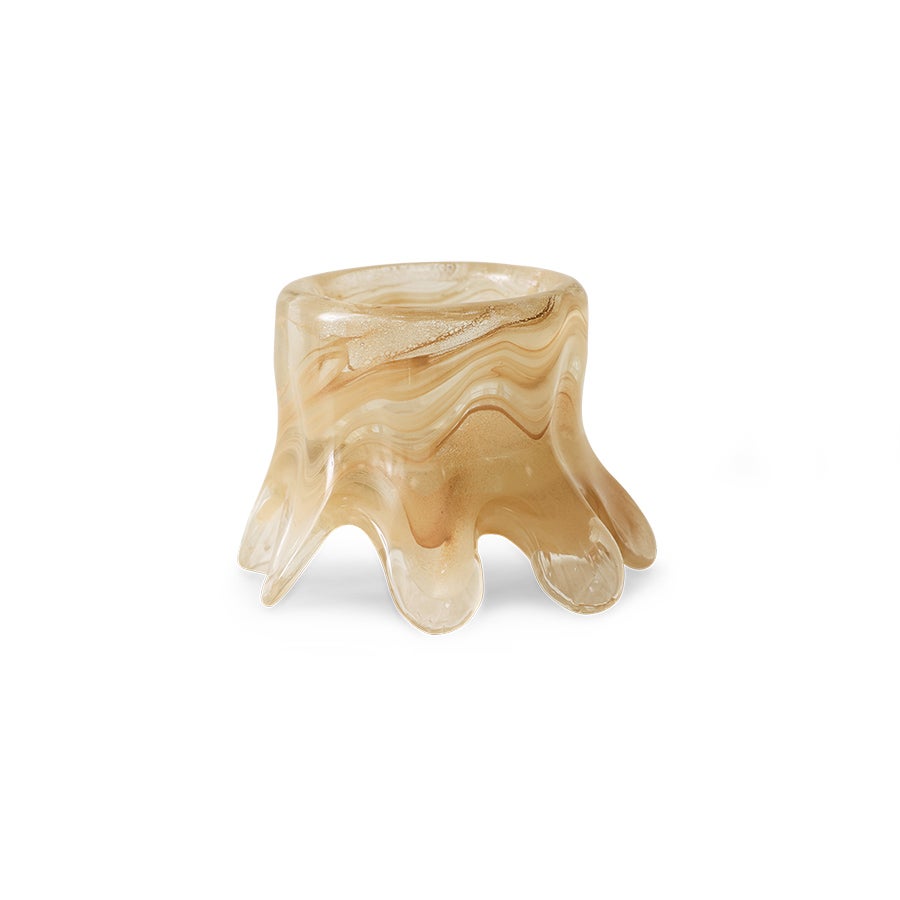 Candle holder - Low - Cream