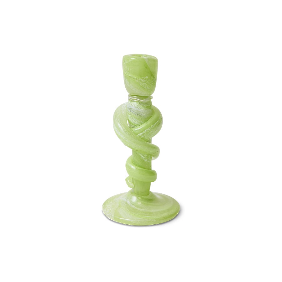 Knotted candle holder - Large - Green
