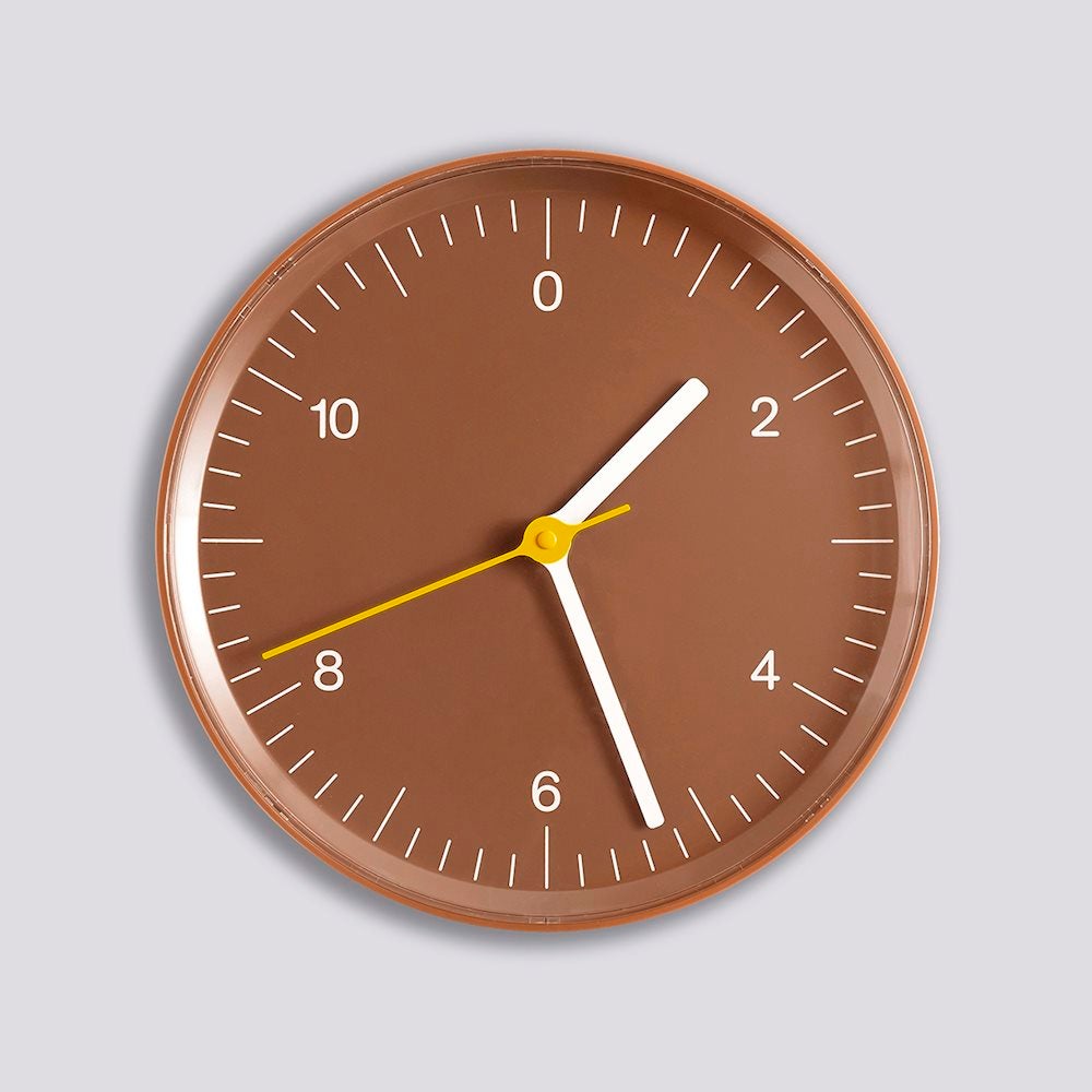 Wall Clock - Recycled - Brown