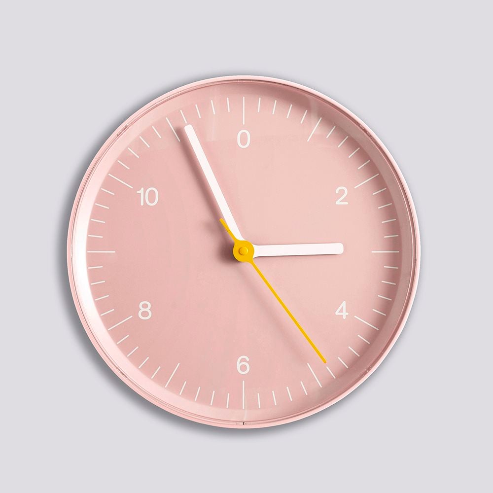 Wall Clock - Recycled - Pink