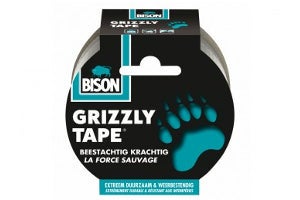 Bison grizzly tape zilver rol ¡25 m